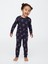 Bebek Lacivert Organik Pamuk Holiday Desenli Pijama Takımı 1