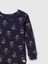 Bebek Lacivert Organik Pamuk Holiday Desenli Pijama Takımı 2