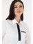 Kadın Beyaz Gömlek Desenli 50291077-VR013 2
