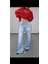 Wide Leg Yıkamalı Açık Mavi 4
