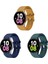 Samsung Galaxy Watch 5 Seri 40 mm 44MM Pro 45 mm Uyumlu 3lü Set Kordon Kavis Tasarımlı Kordon 1