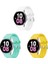 Samsung Galaxy Watch 7 Seri Fe 40MM 44MM Uyumlu Kavis Tasarımlı 3lü Set Silikon Kordon 1