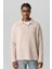 Yazı Detaylı Oversize Sweatshırt Taş 2