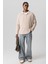 Yazı Detaylı Oversize Sweatshırt Taş 3
