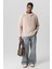 Yazı Detaylı Oversize Sweatshırt Taş 5