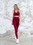 Bordo Arkası Büzgülü ( Scrunch Butt ) Spor Tayt 4