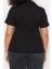 Moda Büyük Beden Polo Yaka Örme Regular Düz Desen Casual Günlük Crop Kısa Kol Bluz 5
