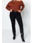 Moda Büyük Beden Asimetrik Yaka Örme Relaxed Düz Desen Casual Günlük Regular Uzun Kol Bluz 1