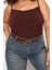 Moda Büyük Beden Degaje Yaka Örme Fit Düz Desen Casual Günlük Regular Askılı Kol Bluz 2