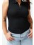 Moda Büyük Beden Polo Yaka Örme Fit Düz Desen Casual Günlük Regular Kolsuz Bluz 3