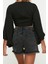 Moda V Yaka Dokuma Fit Düz Desen Plaj Crop Truvakar Kol Kol Bluz 4