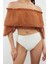 Moda Kayık Yaka Dokuma Relaxed Düz Desen Plaj Crop Kısa Kol Bluz 1