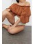 Moda Kayık Yaka Dokuma Relaxed Düz Desen Plaj Crop Kısa Kol Bluz 2