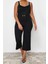 Moda Büyük Beden Kalp Yaka Triko Fit Düz Desen Casual Günlük Regular Askılı Kol Bluz 2