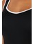 Moda Büyük Beden Kalp Yaka Triko Fit Düz Desen Casual Günlük Regular Askılı Kol Bluz 4