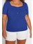 Moda Büyük Beden Kare Yaka Örme Fit Düz Desen Casual Günlük Crop Kısa Kol Bluz 1