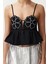 Moda Kalp Yaka Dokuma Crop Düz Desen Şık Gece Crop Askılı Kol Bluz 1