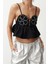 Moda Kalp Yaka Dokuma Crop Düz Desen Şık Gece Crop Askılı Kol Bluz 2