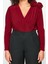 Moda Büyük Beden Kruvaze Örme Fit Düz Desen Casual Günlük Regular Uzun Kol Bluz 1