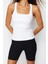 Moda Kare Yaka Örme Fit Düz Desen Sportswear Regular Askılı Kol Bluz 4