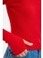 Moda Balıkçı Yaka Örme Slim Düz Desen Casual Günlük Crop Uzun Kol Bluz 5