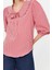 Moda Bebe Yaka Dokuma Regular Ekose / Kareli Desen Casual Günlük Regular Uzun Kol Bluz 2