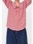 Moda Bebe Yaka Dokuma Regular Ekose / Kareli Desen Casual Günlük Regular Uzun Kol Bluz 3