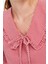 Moda Bebe Yaka Dokuma Regular Ekose / Kareli Desen Casual Günlük Regular Uzun Kol Bluz 4