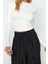 Moda Bisiklet Yaka Örme Slim Düz Desen Casual Günlük Crop Uzun Kol Bluz 1