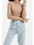 Moda Dik Yaka Örme Slim Düz Desen Casual Günlük Regular Uzun Kol Bluz 1