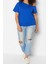 Moda Büyük Beden Devrik Yaka Örme Regular Düz Desen Casual Günlük Crop Kısa Kol Bluz 3