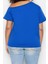 Moda Büyük Beden Devrik Yaka Örme Regular Düz Desen Casual Günlük Crop Kısa Kol Bluz 5