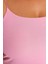 Moda Büyük Beden Kare Yaka Örme Fit Düz Desen Casual Günlük Crop Askılı Kol Bluz 5