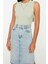 Moda Bisiklet Yaka Triko Slim Düz Desen Casual Günlük Crop Kolsuz Bluz 2