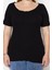 Moda Büyük Beden Kare Yaka Örme Fit Düz Desen Casual Günlük Regular Kısa Kol Bluz 1