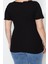 Moda Büyük Beden Kare Yaka Örme Fit Düz Desen Casual Günlük Regular Kısa Kol Bluz 5
