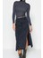 Moda Balıkçı Yaka Örme Slim Düz Desen Casual Günlük Regular Uzun Kol Bluz 3