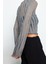 Moda Bisiklet Yaka Örme Regular Düz Desen Casual Günlük Crop Uzun Kol Bluz 3