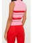 Moda Bisiklet Yaka Triko Slim Renk Bloklu Desen Casual Günlük Regular Kolsuz Bluz 5