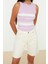 Moda Bisiklet Yaka Triko Slim Renk Bloklu Desen Casual Günlük Regular Kolsuz Bluz 3