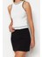 Moda Bisiklet Yaka Triko Regular Çizgili Desen Casual Günlük Regular Kolsuz Bluz 4