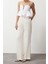Moda Kalp Yaka Dokuma Crop Düz Desen Şık Gece Crop Askılı Kol Bluz 4