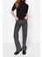 Moda Dik Yaka Triko Slim Düz Desen Casual Günlük Regular Kısa Kol Bluz 4