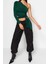 Moda Asimetrik Yaka Örme Slim Düz Desen Casual Günlük Crop Uzun Kol Bluz 3
