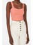 Moda Kare Yaka Triko Slim Düz Desen Casual Günlük Crop Askılı Kol Bluz 1