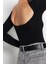 Moda Kayık Yaka Örme Slim Düz Desen Casual Günlük Regular Uzun Kol Bluz 2
