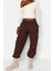 Moda Asimetrik Yaka Örme Slim Düz Desen Casual Günlük Crop Uzun Kol Bluz 5