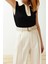 Moda Polo Yaka Triko Regular Renk Bloklu Desen Casual Günlük Regular Kolsuz Bluz 2
