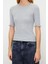 Moda Bisiklet Yaka Örme Slim Düz Desen Casual Günlük Regular Kısa Kol Bluz 1