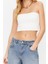 Moda Straplez Örme Slim Düz Desen Casual Günlük Crop Kolsuz Bluz 4